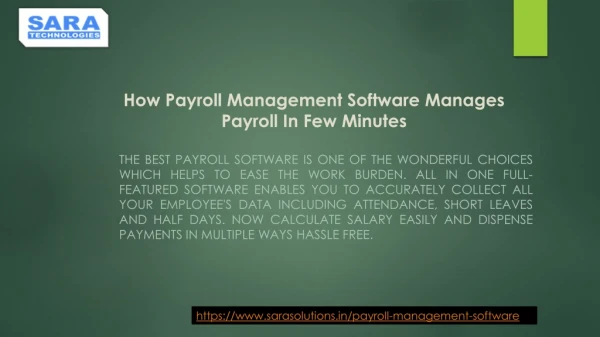 How Payroll Management Software Manages Payroll In Few Minutes