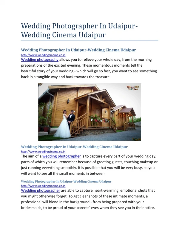 Wedding Photographer In Udaipur-Wedding Cinema Udaipur
