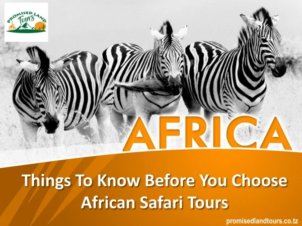 Things To Know Before You Choose African Safari Tours