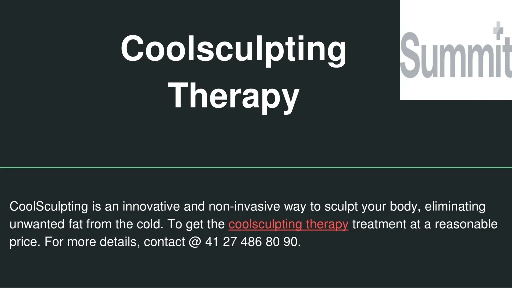 coolsculpting therapy