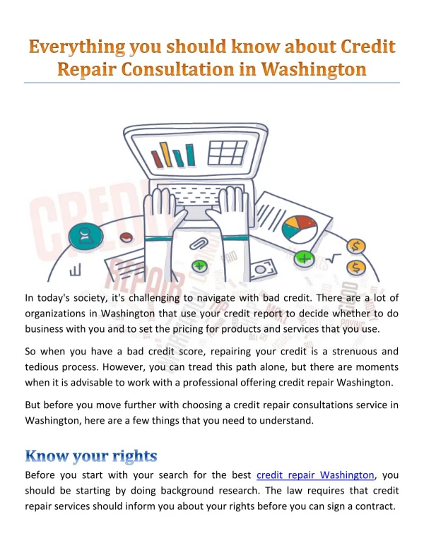 Everything you should know about Credit Repair Consultation in Washington