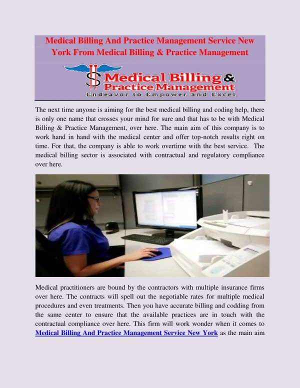 Medical Billing And Practice Management Service New York From Medical Billing & Practice Management