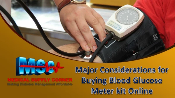 Major Considerations for Buying Blood Glucose Meter kit Online