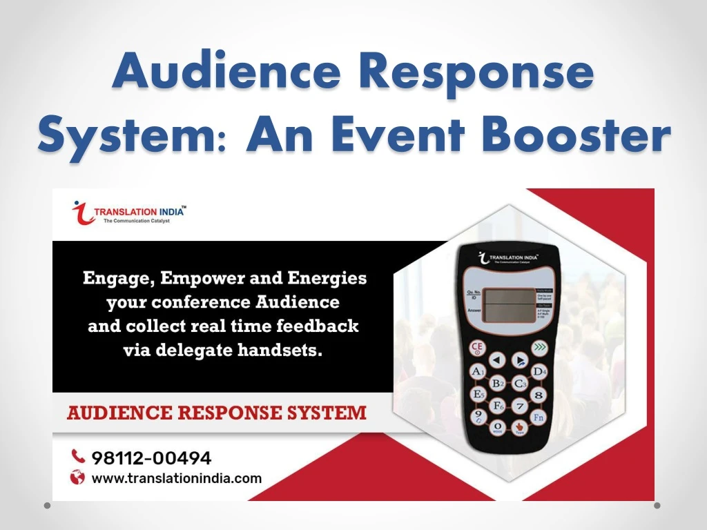 audience response system an event booster