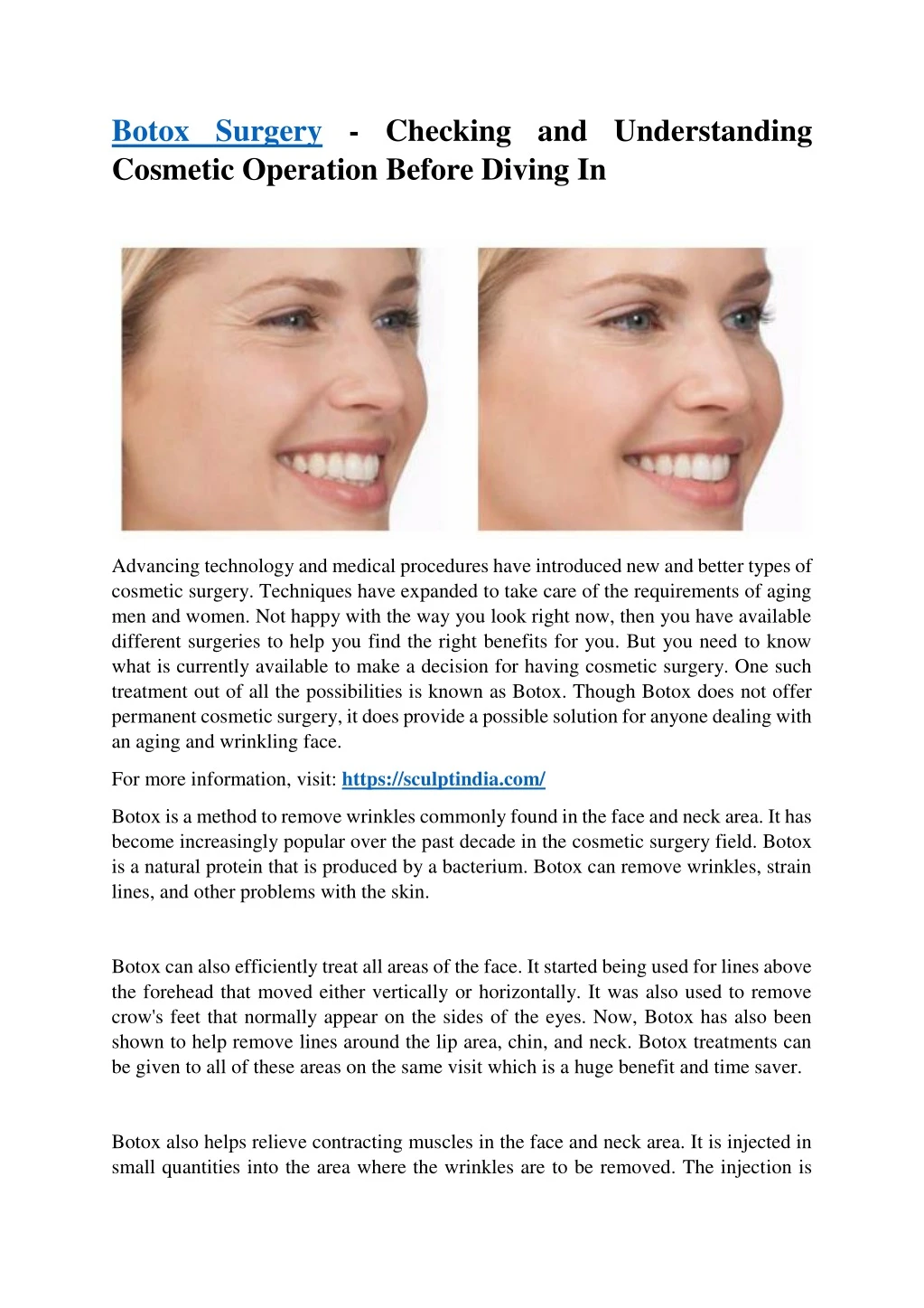 botox surgery checking and understanding cosmetic