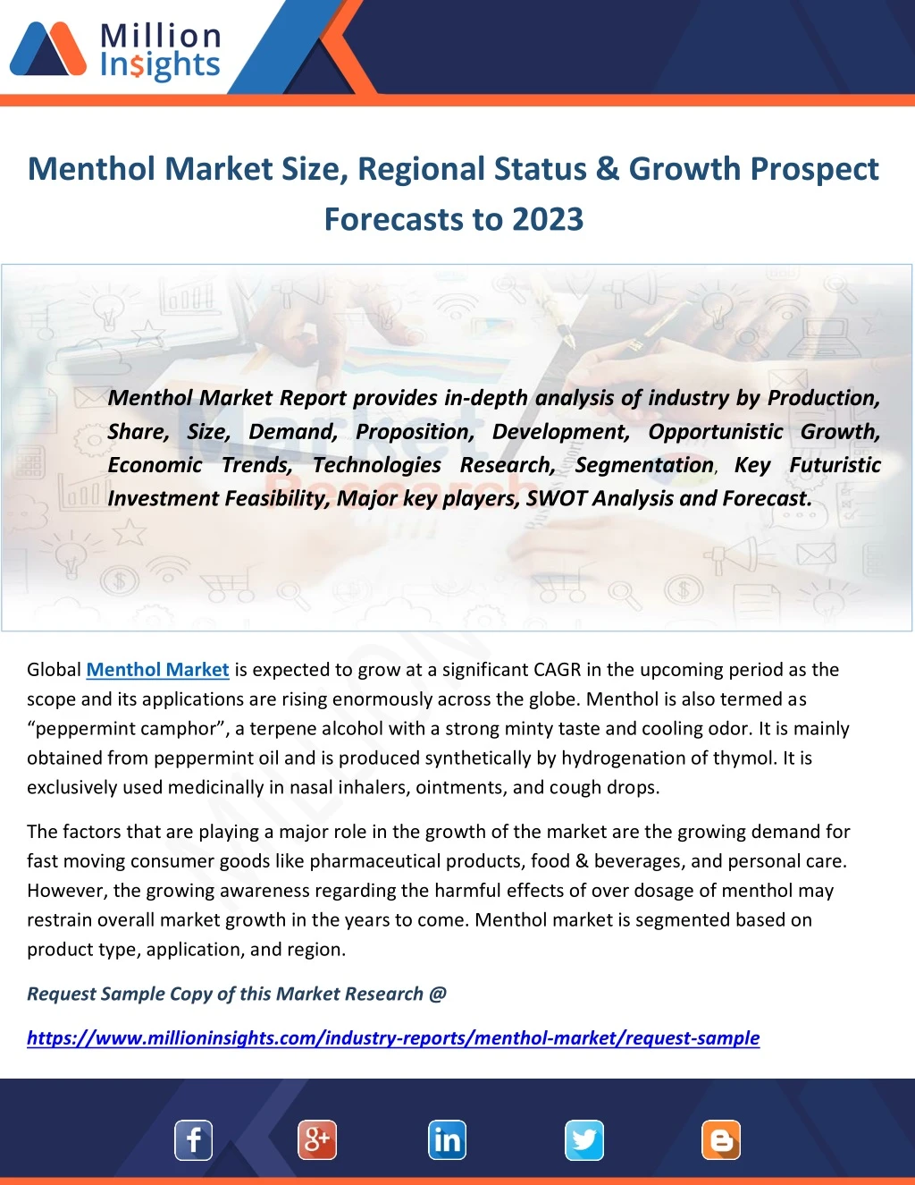 menthol market size regional status growth