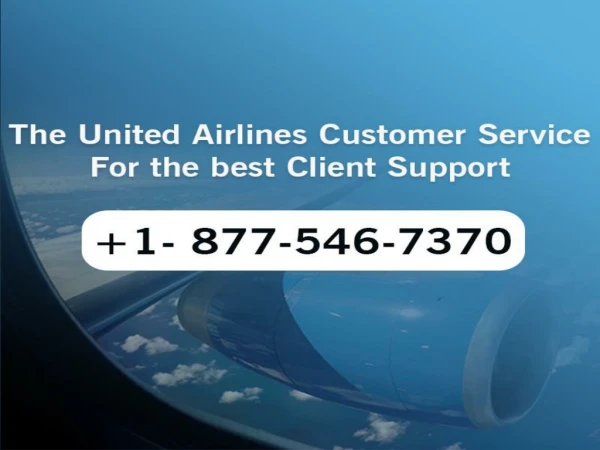 1877-546-7370 United Airlines Customer Service