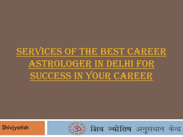 Best Career Astrologer In Delhi