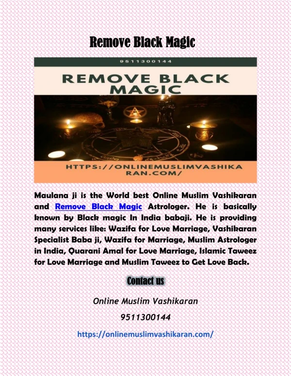 Remove Black Magic