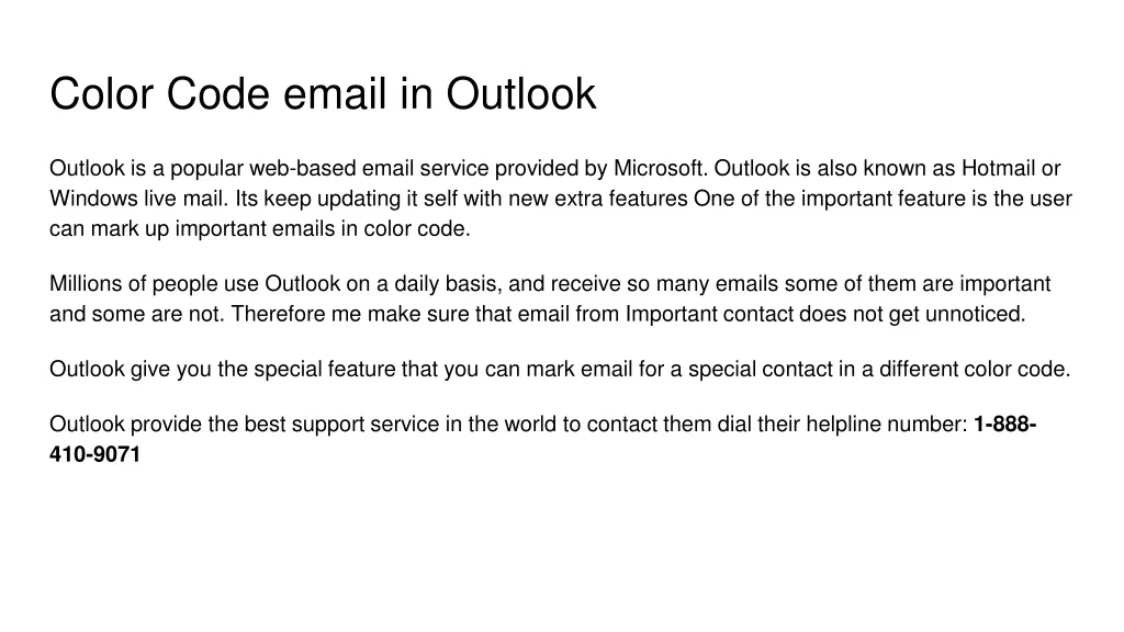 color code email in outlook