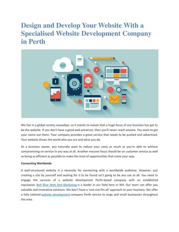 Design and Develop Your Website With a Specialised Website Development Company in Perth