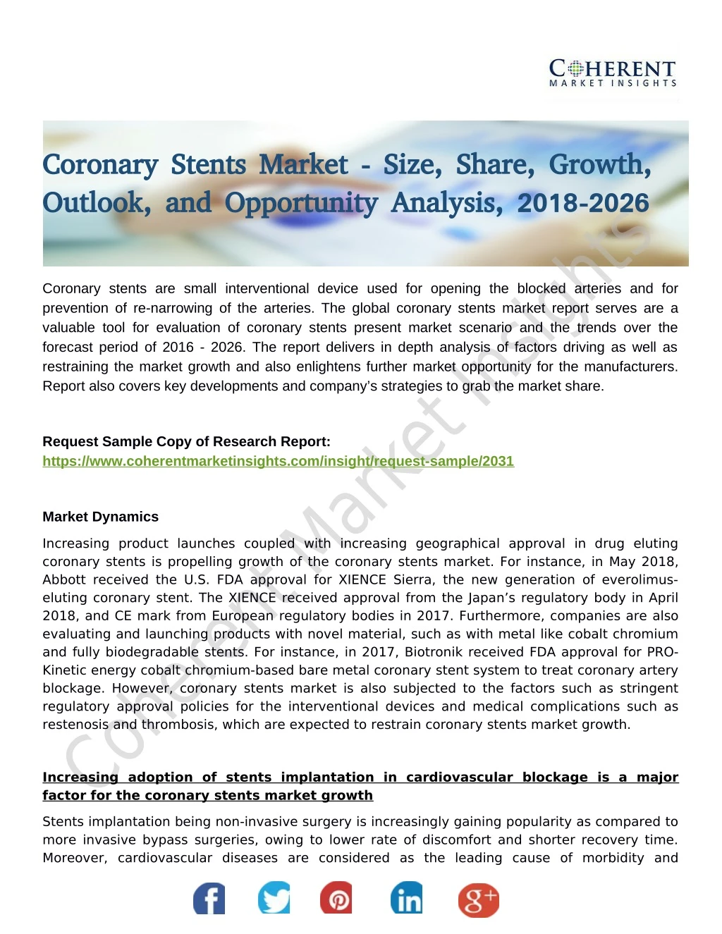 coronary stents market size share growth coronary