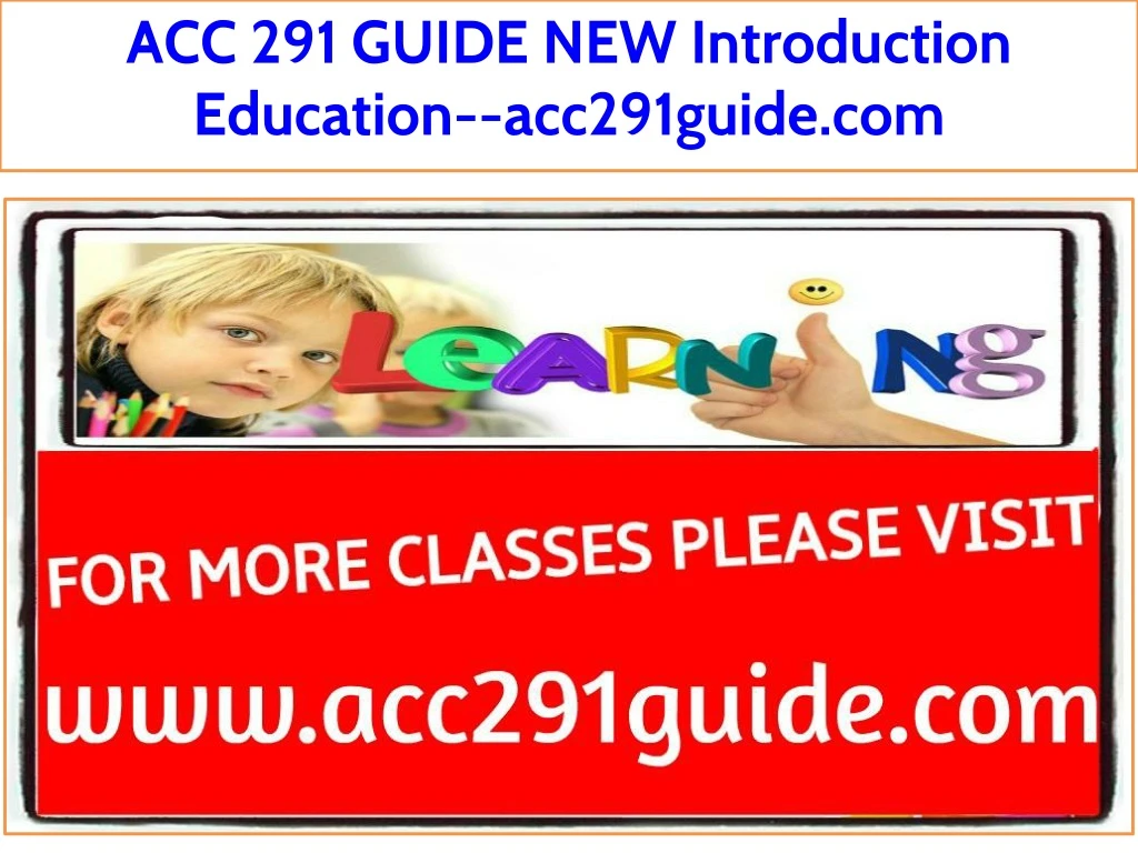 acc 291 guide new introduction education