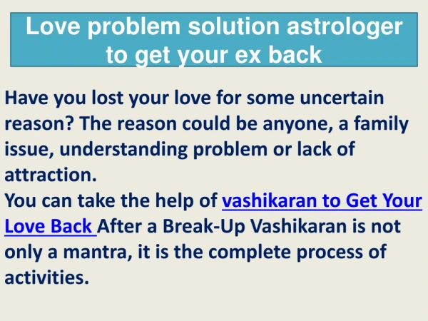 8968620218 Love problem solution astrologer to get your ex back