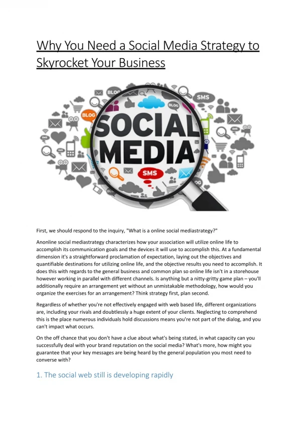 Social Media Marketing | Social Media Marketing Strategy
