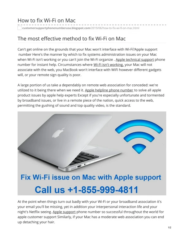 How to fix Wi-Fi on Mac