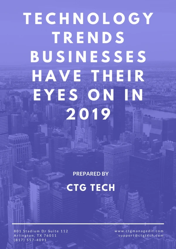 5 Technology Trends Businesses Have Their Eyes On in 2019