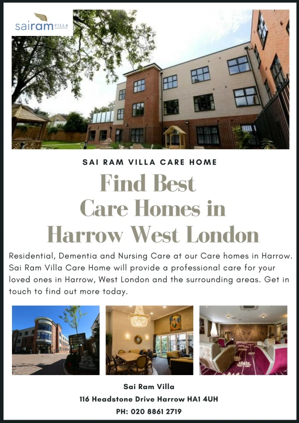 Find Best Care Homes in Harrow West London