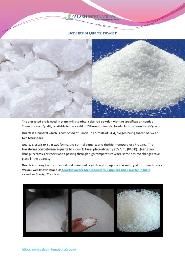 Benefits of Quartz Powder