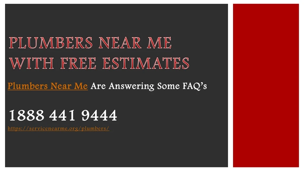 plumbers near me with free estimates