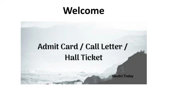 Check Admit Card 2019 - 2020 | Exam Hall Tickets for Sarkari Naukri