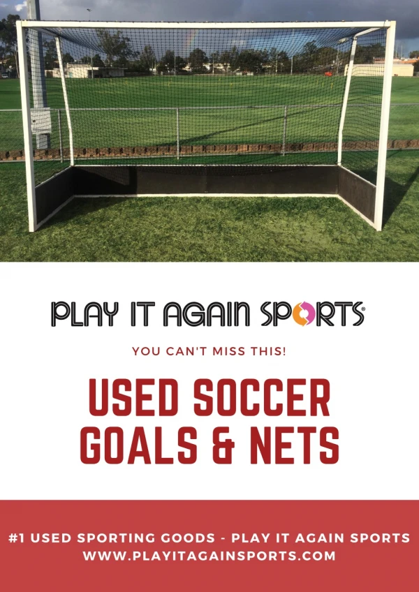 Used Soccer Goals and Nets - You Can't Miss This