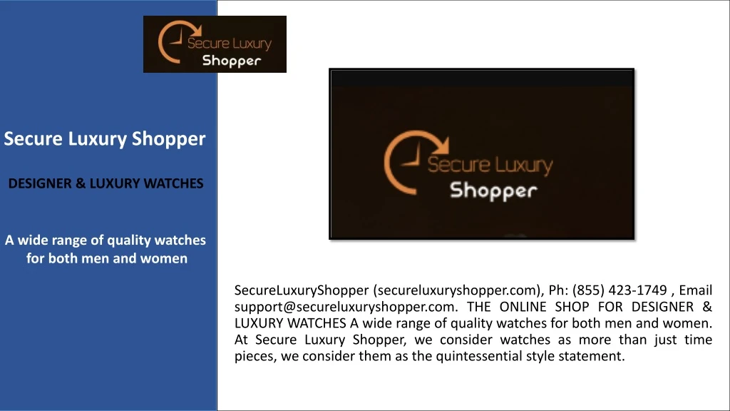 secure luxury shopper