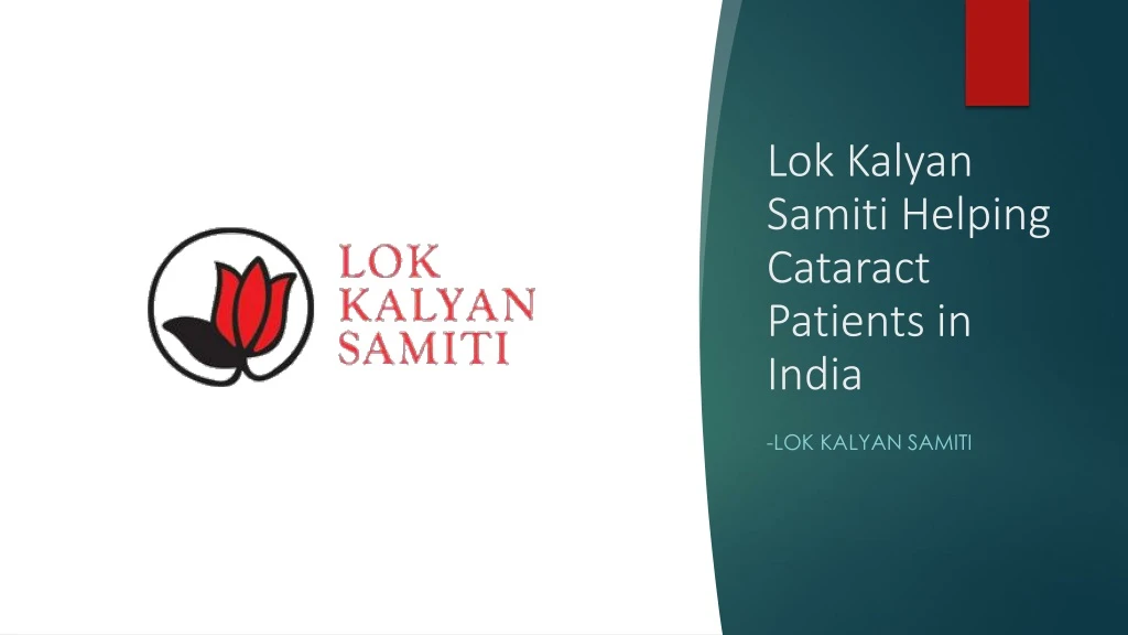 lok kalyan samiti helping cataract patients in india