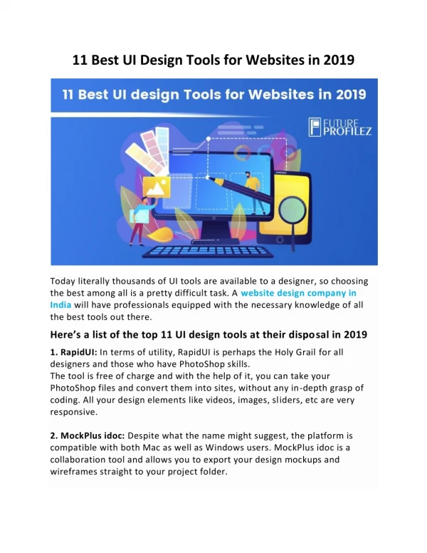 11 Best UI Design Tools for Websites in 2019
