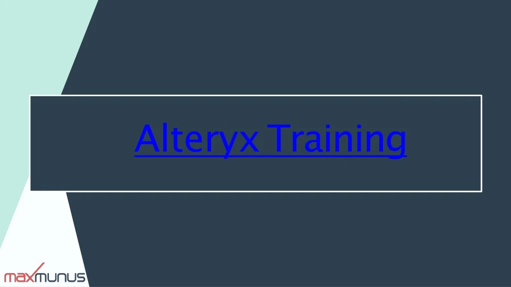 alteryx training