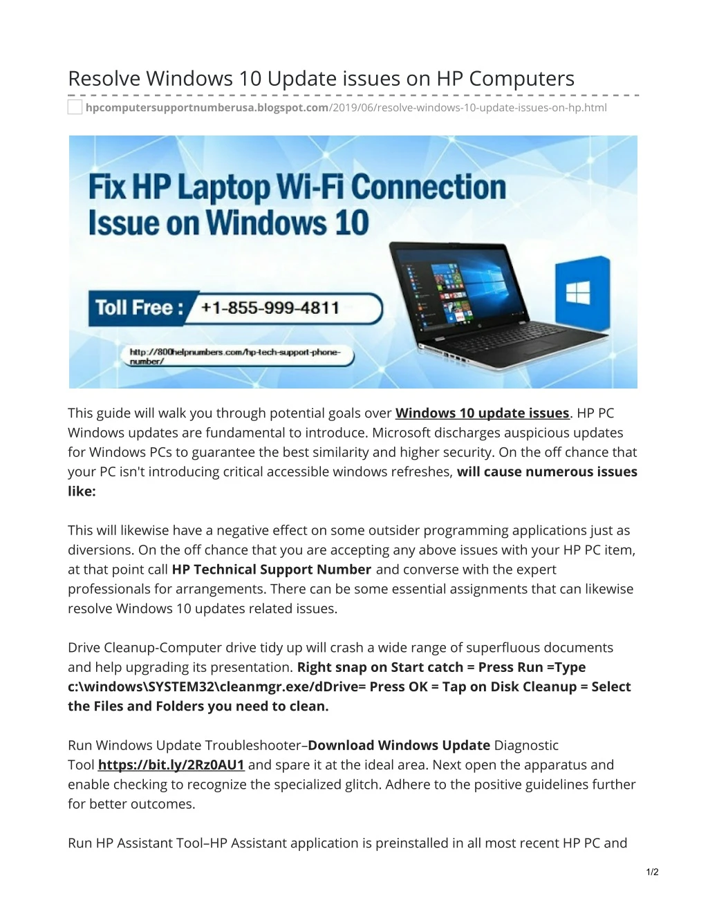 resolve windows 10 update issues on hp computers