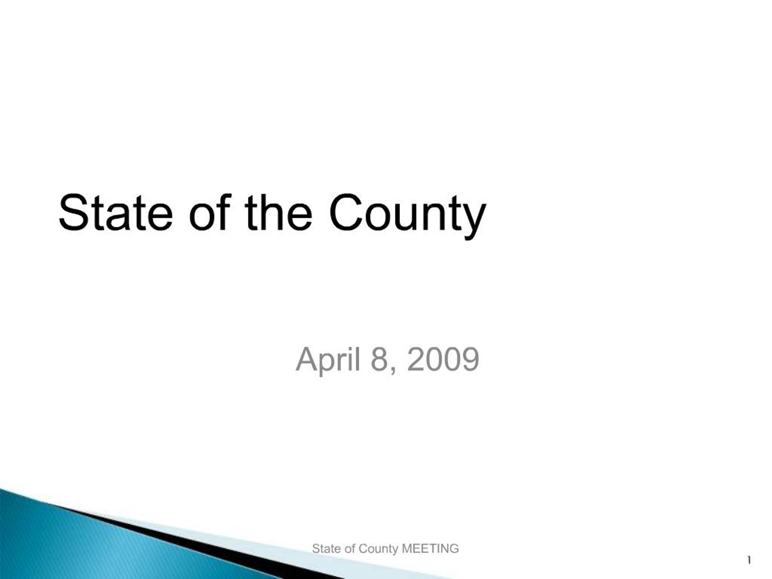 PPT - State of the County PowerPoint Presentation, free download - ID ...