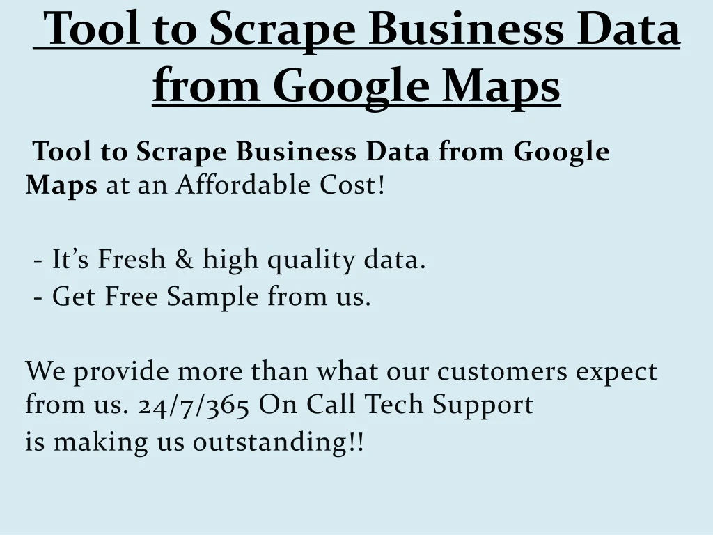 tool to scrape business data from google maps