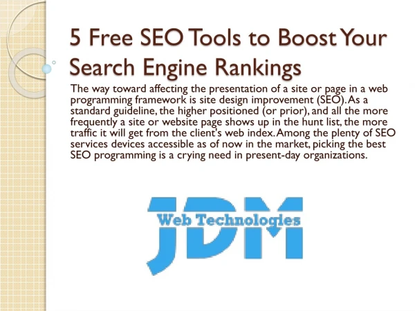 5 Free SEO Tools to Boost Your Search Engine Rankings