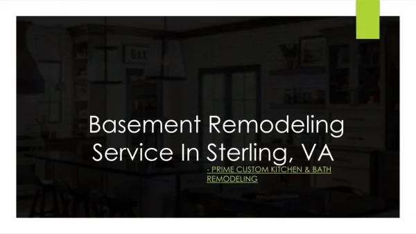 Basement Remodeling Service In Sterling, VA 