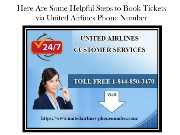 Here Are Some Helpful Steps to Book Tickets via United Airlines Phone Number
