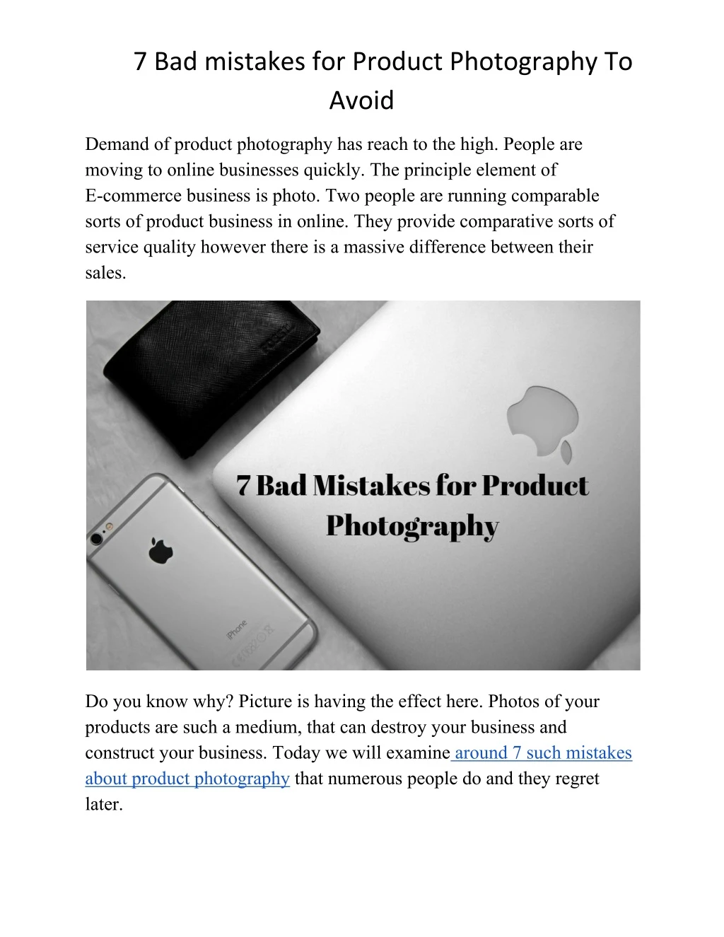 7 bad mistakes for product photography to avoid