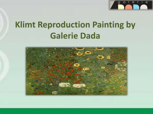 Buy Excellent Klimt Reproduction Painting from Galarie Dada