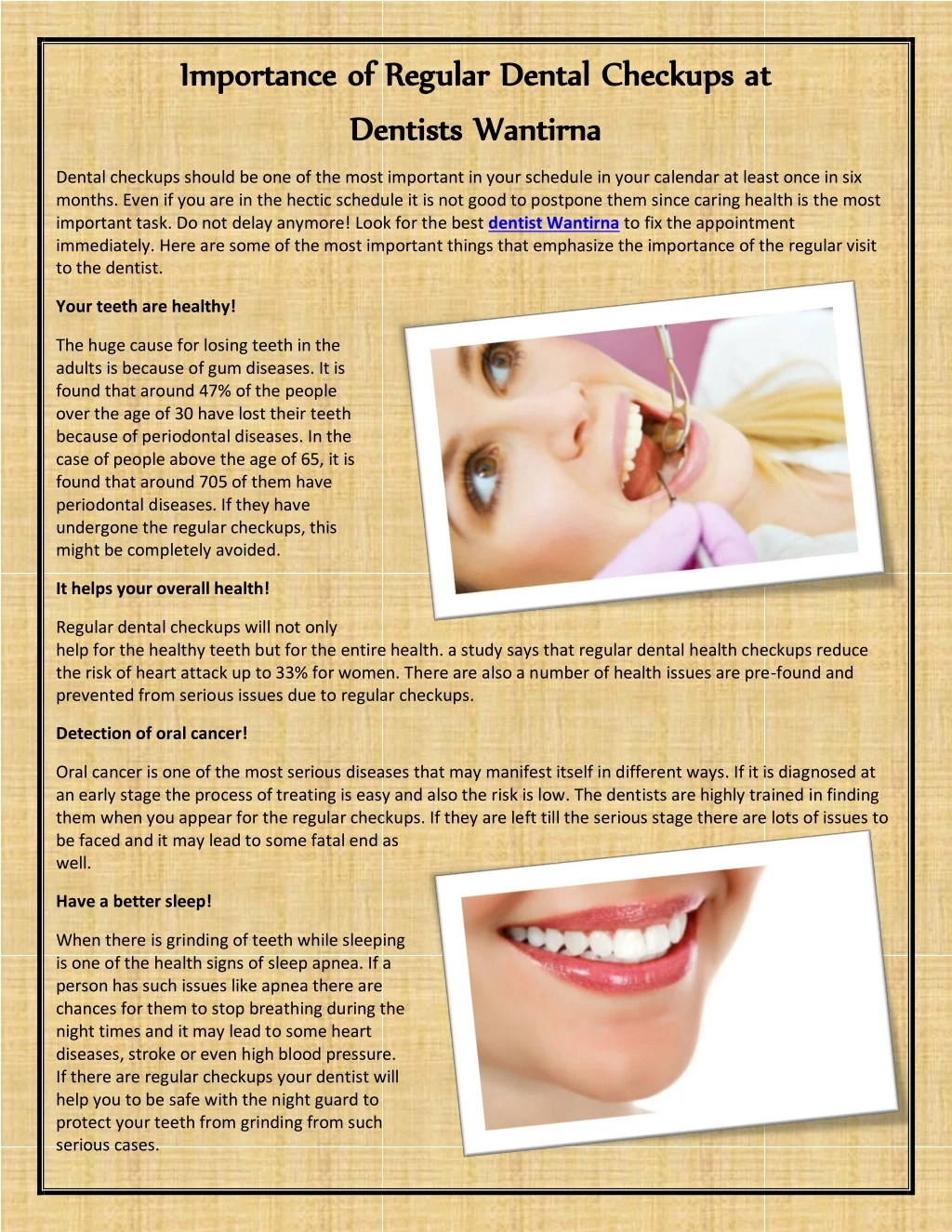 importance of regular dental checkups