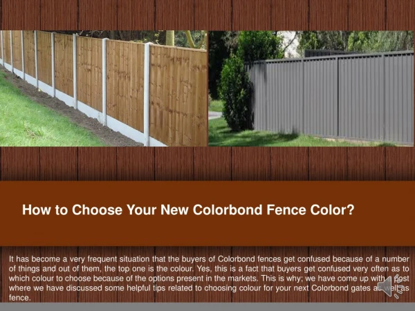 How to Choose Your New Colorbond Fence Colour?