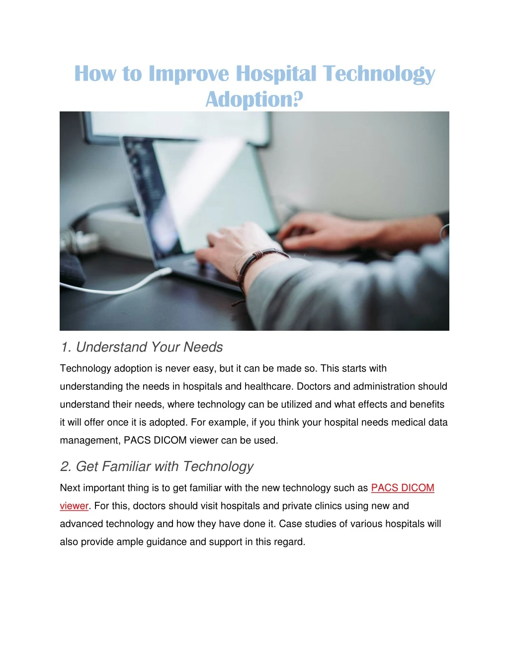 how to improve hospital technology adoption