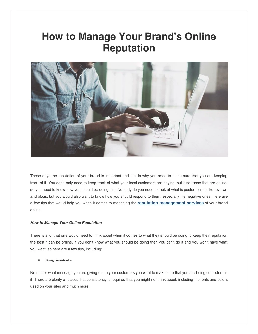 how to manage your brand s online reputation