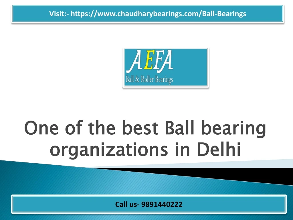 one of the best ball bearing organizations in delhi