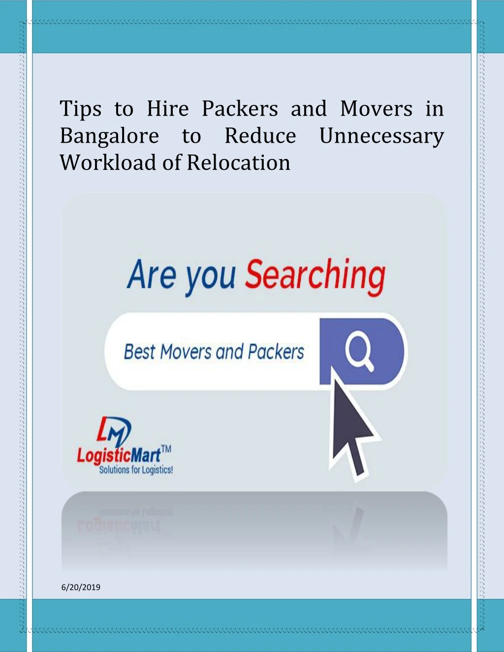 tips to hire packers and movers in bangalore