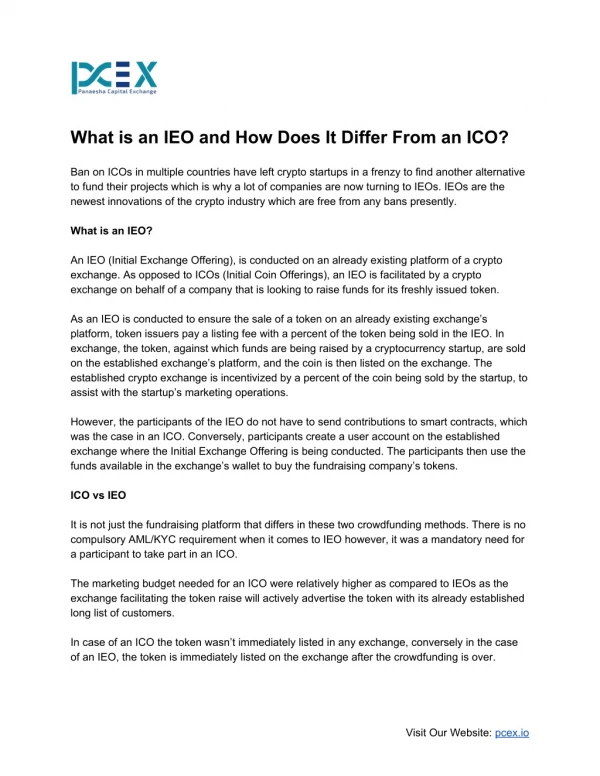 What is an IEO and How Does It Differ From an ICO?