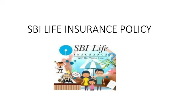SBI LIFE INSURANCE POLICY