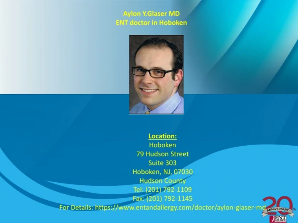 Aylon Glaser - ENT Doctor in Hoboken