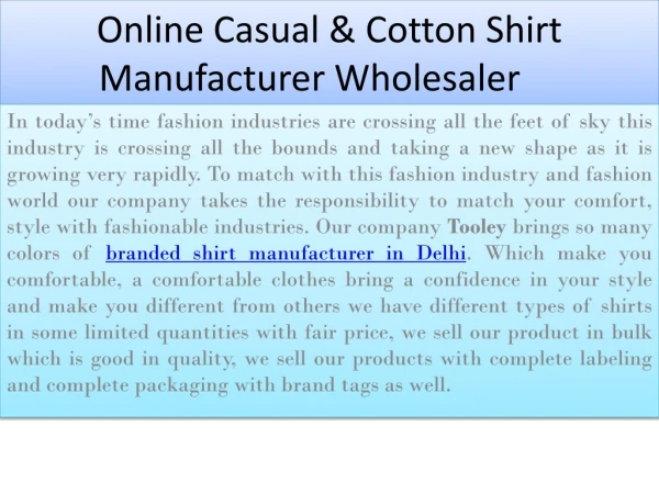 Shirt For Men | Buy Branded Shirts For Men Online at Tooley