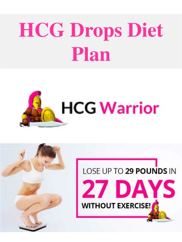 HCG Drops Diet Plan