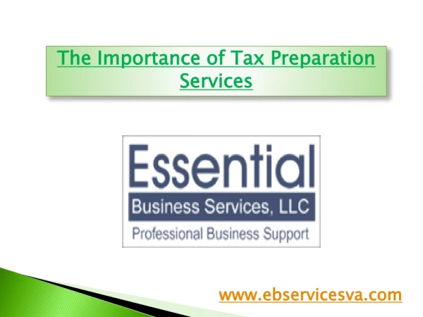 The Importance of Tax Preparation Services